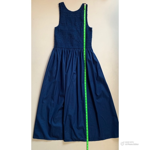 Madewell The Melody Scoopback Smocked Midi Dress in Blue Moon Size Medium NWT - Picture 16 of 17